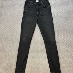 Citizens of Humanity Jeans Women's Sz 28 Chrissy High Rise Skinny Black Denim